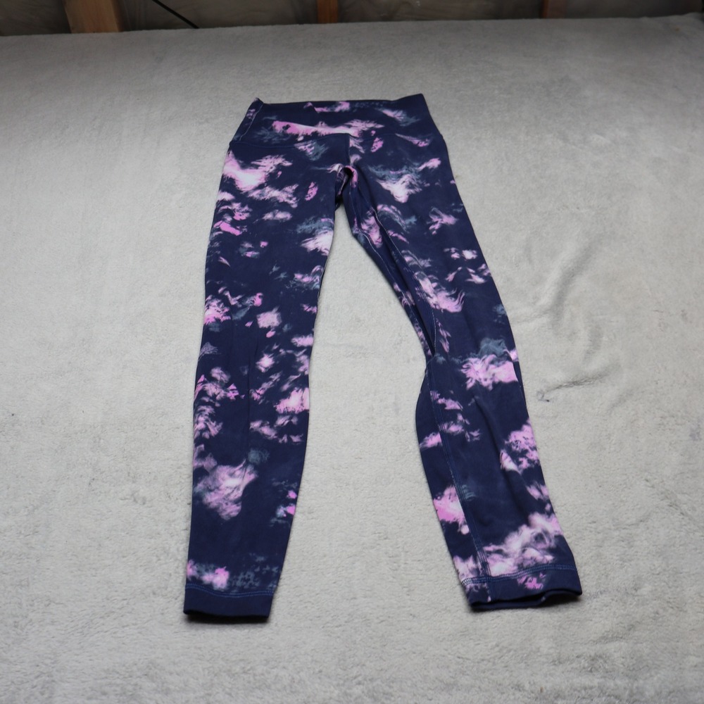 Lululemon Align‎ Leggings Womens 4 Purple Tie Dye High Rise Yoga Stretch 21x27